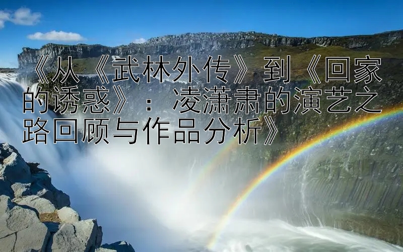 《从《武林外传》到《回家的诱惑》：凌潇肃的演艺之路回顾与作品分析》