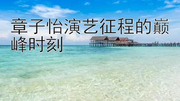 章子怡演艺征程的巅峰时刻