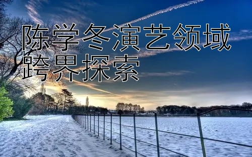 陈学冬演艺领域跨界探索