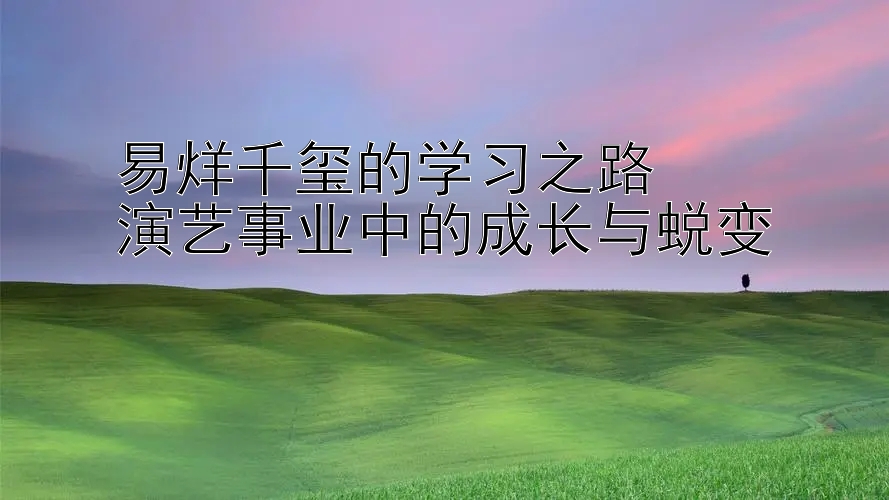 易烊千玺的学习之路  
演艺事业中的成长与蜕变