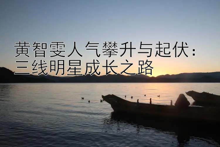 黄智雯人气攀升与起伏：三线明星成长之路